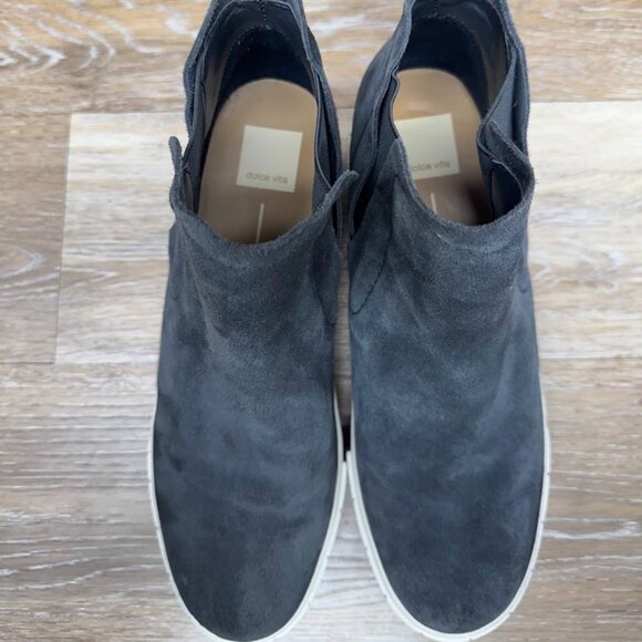 Dolce Vita Zabie Gray Suede Chelsea Sneaker Men's Size 10 - Picture 2 of 7